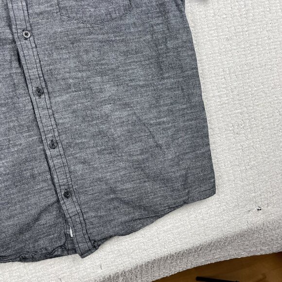 Hurley Shirt Mens Grey Summer Button Down Short Sleeve Collared Size XXL - Picture 6 of 16
